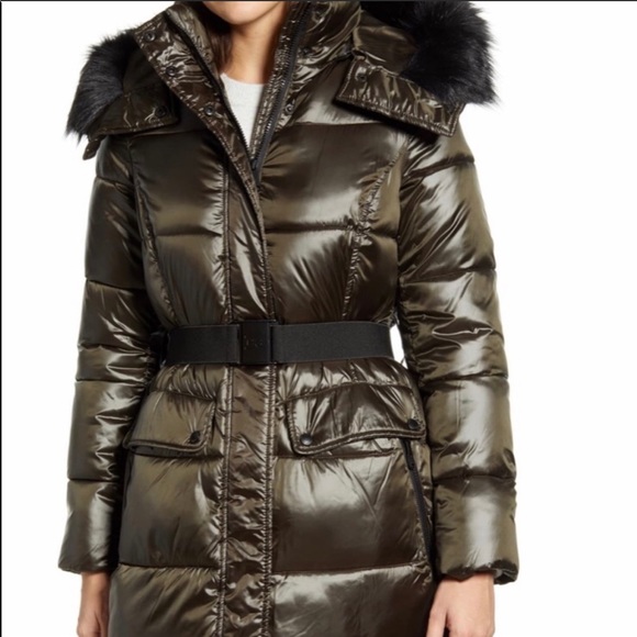 Sam Edelman Loden Hooded Puffer Parka Jacket